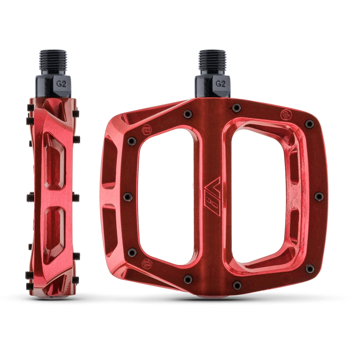 DMR V8 rode platte pedalen