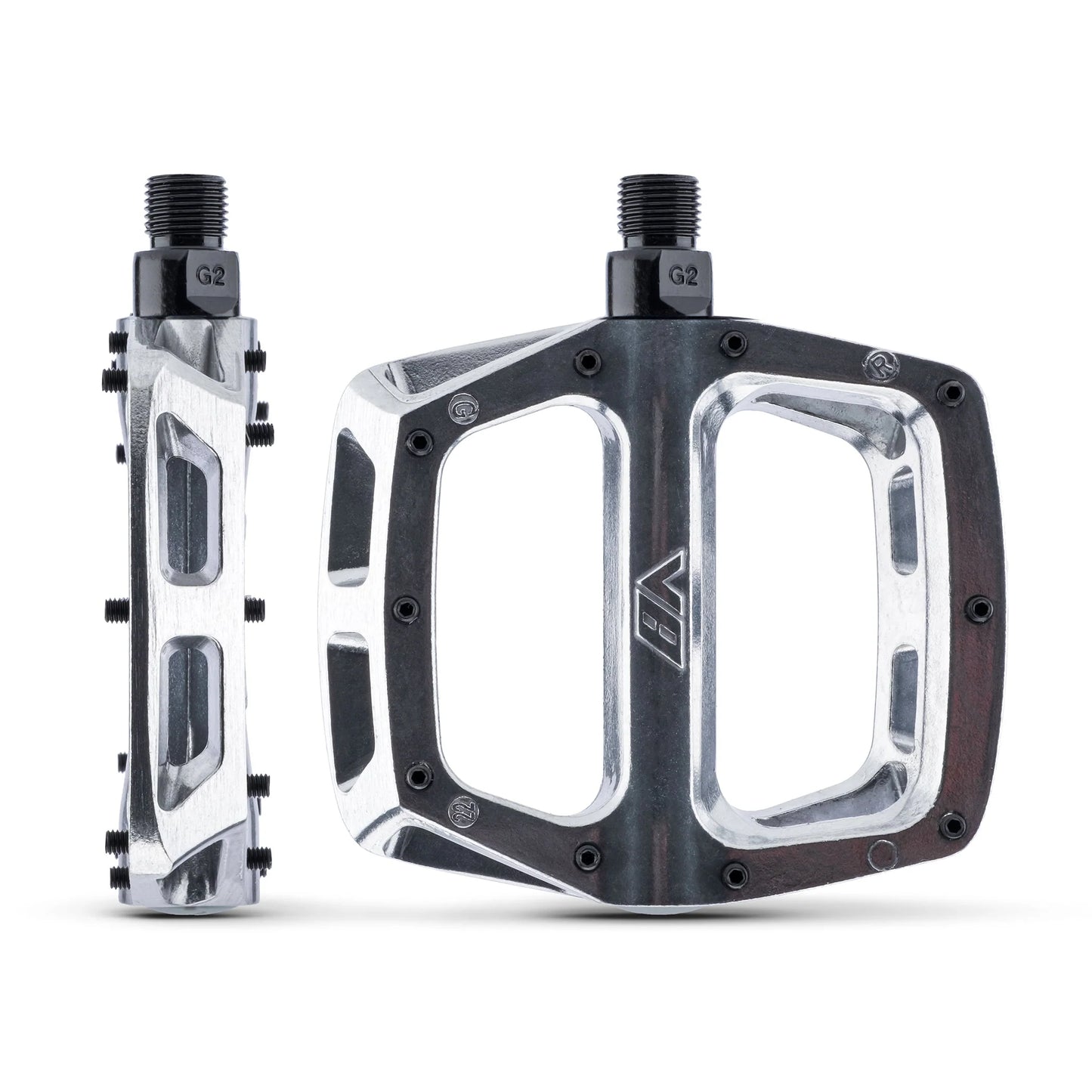 DMR V8 Silver platte pedalen