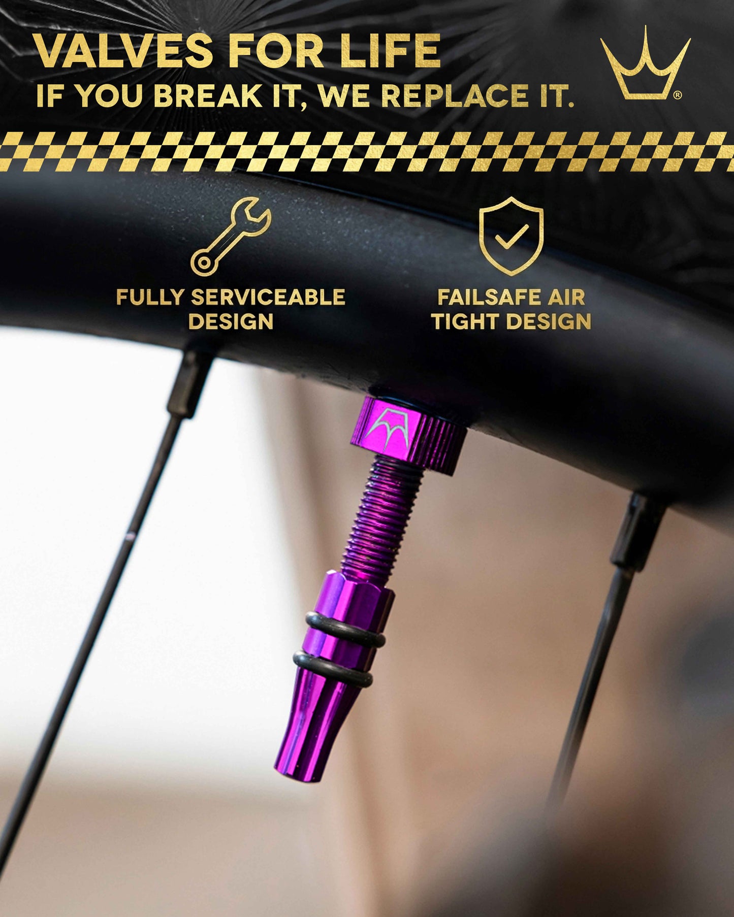 PEATY'S HOLESHOT FAST FLOW 60mm Tubeless ventielen (x2) Zwart