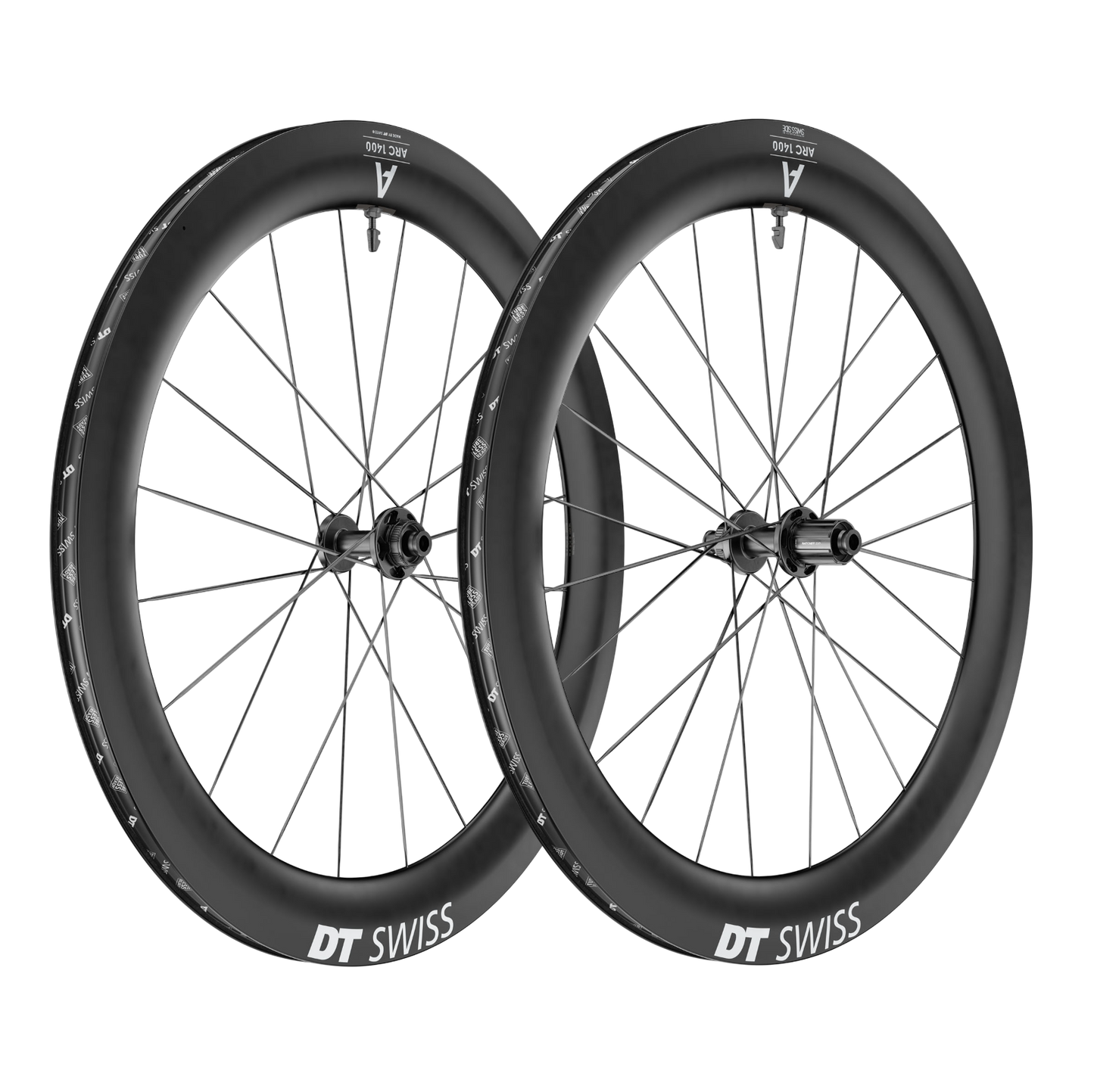 Paar DT SWISS ARC 1400 DICUT 65 Tubeless Ready wielen (Center Lock)