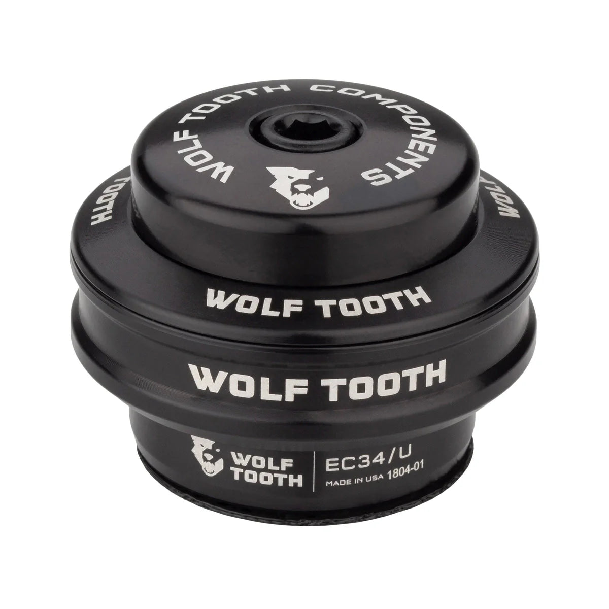 Bovenste Kop voor Extern Stuurlager WOLF TOOTH PREMIUM 1"1/8 EC34 Stack 16 mm Zwart