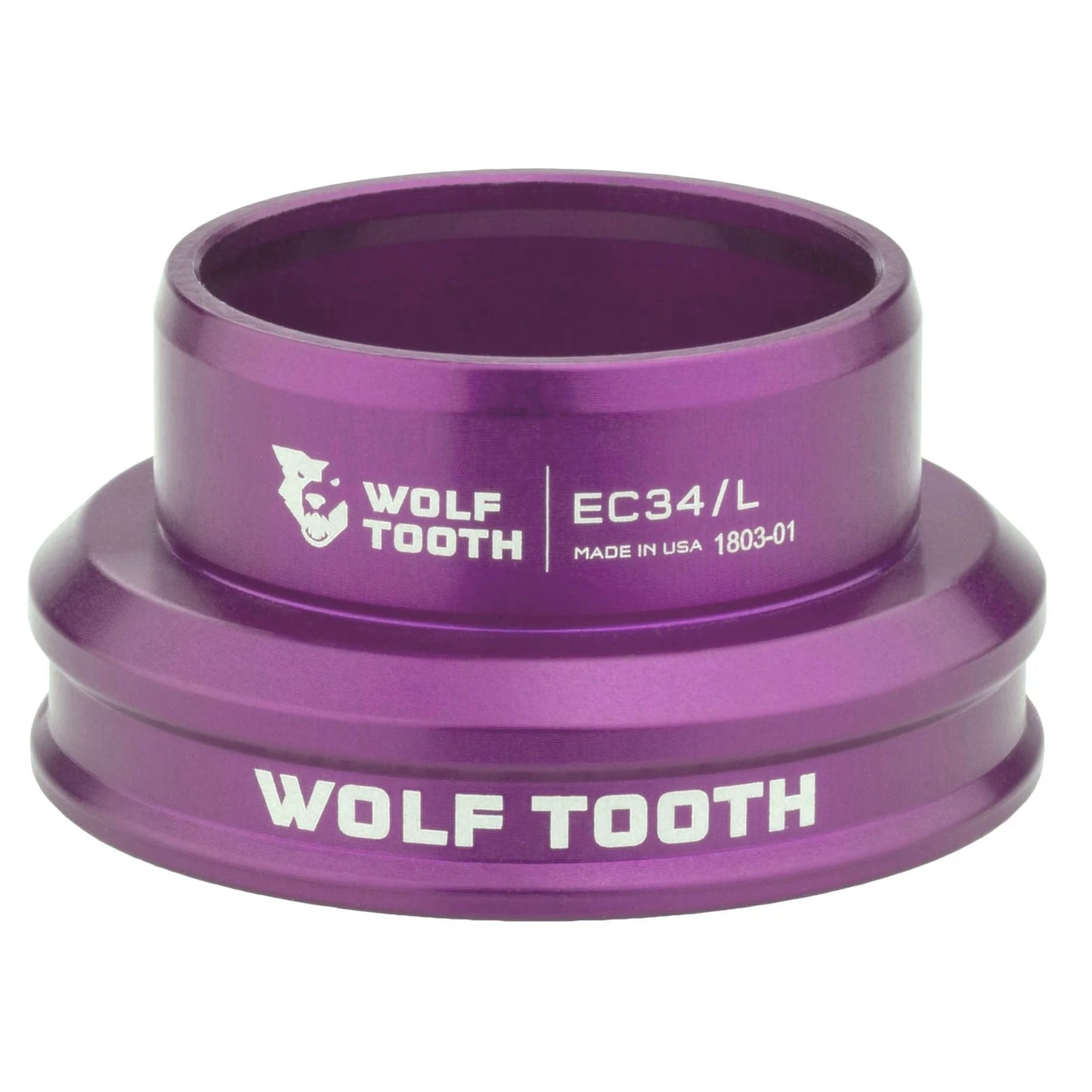 Lage kom voor extern balhoofdstel WOLF TOOTH PERFORMANCE 1"1/8 EC34 Paars