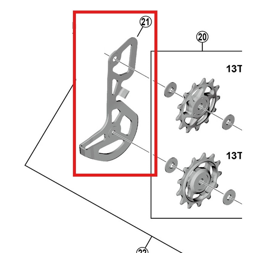 SHIMANO interne gaffel type GS RD-M8100