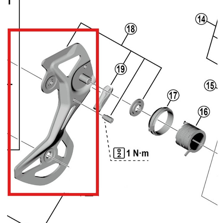 SHIMANO GS RD-M8100RX822 Externe Achterderailleurkooi