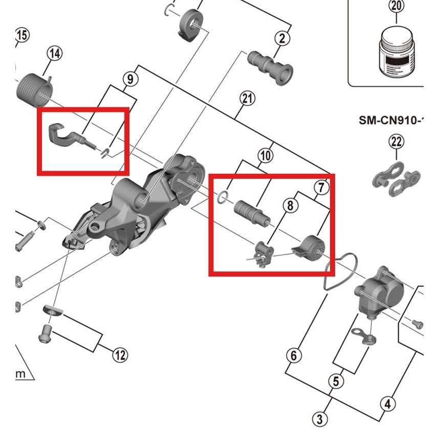 SHIMANO RD-M8120-SGS kooistabilisatorset