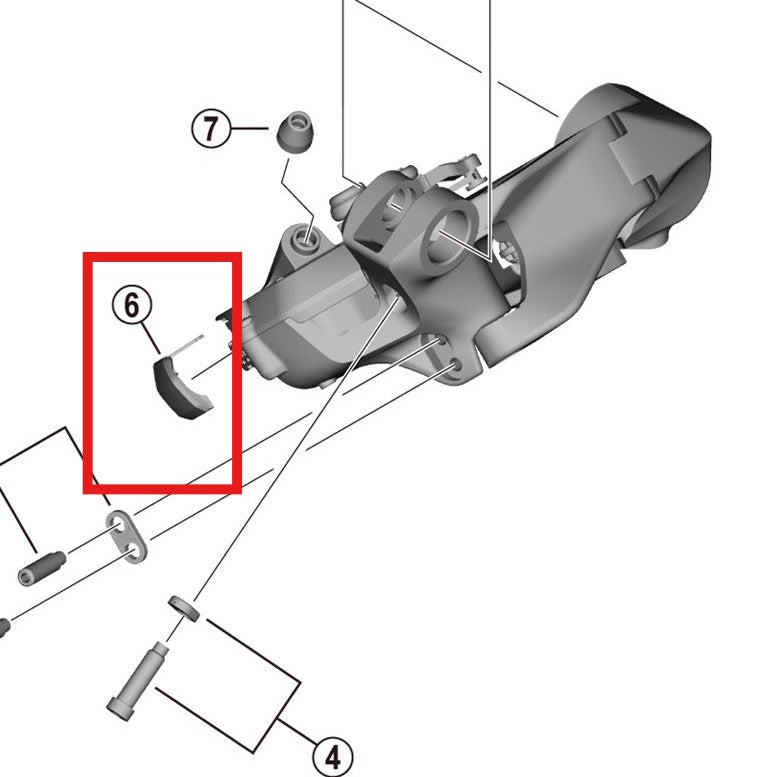 SHIMANO RD-R9250 Laadpoortdeksel achterderailleur