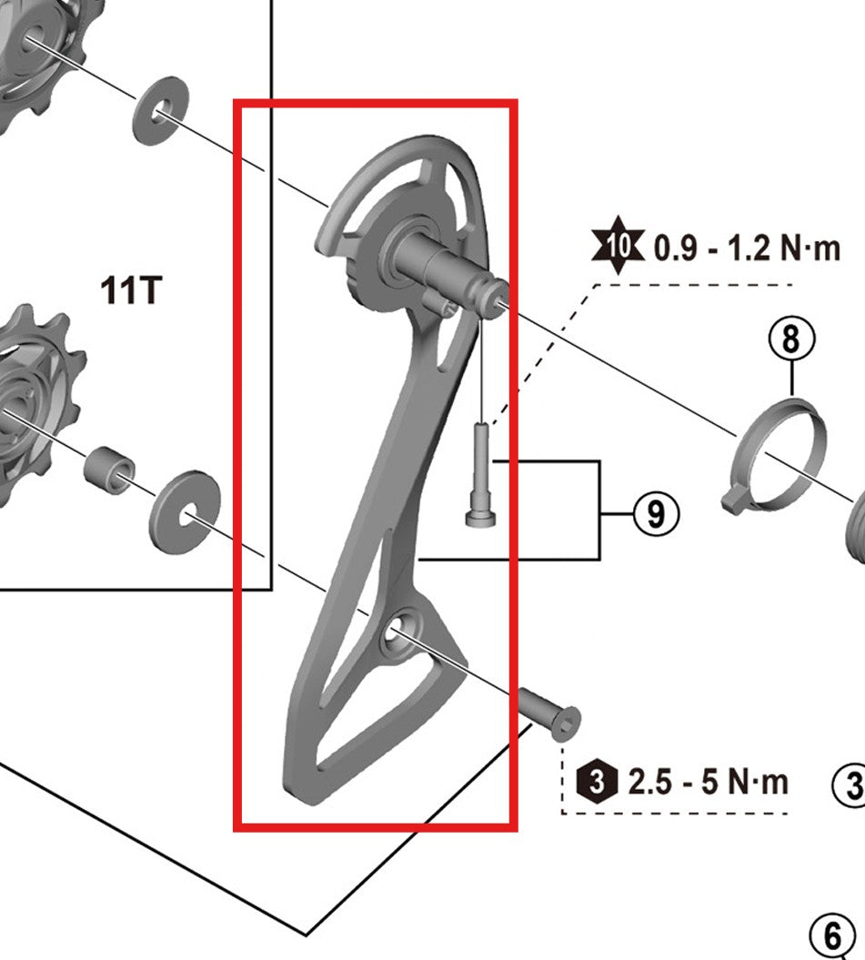 SHIMANO RD-R7100 Externe Achterderailleurkooi en Schroef