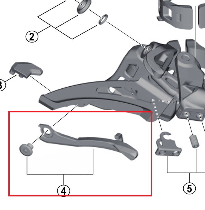 Plaat Derailleur SHIMANO FD-M9025/8025/8020