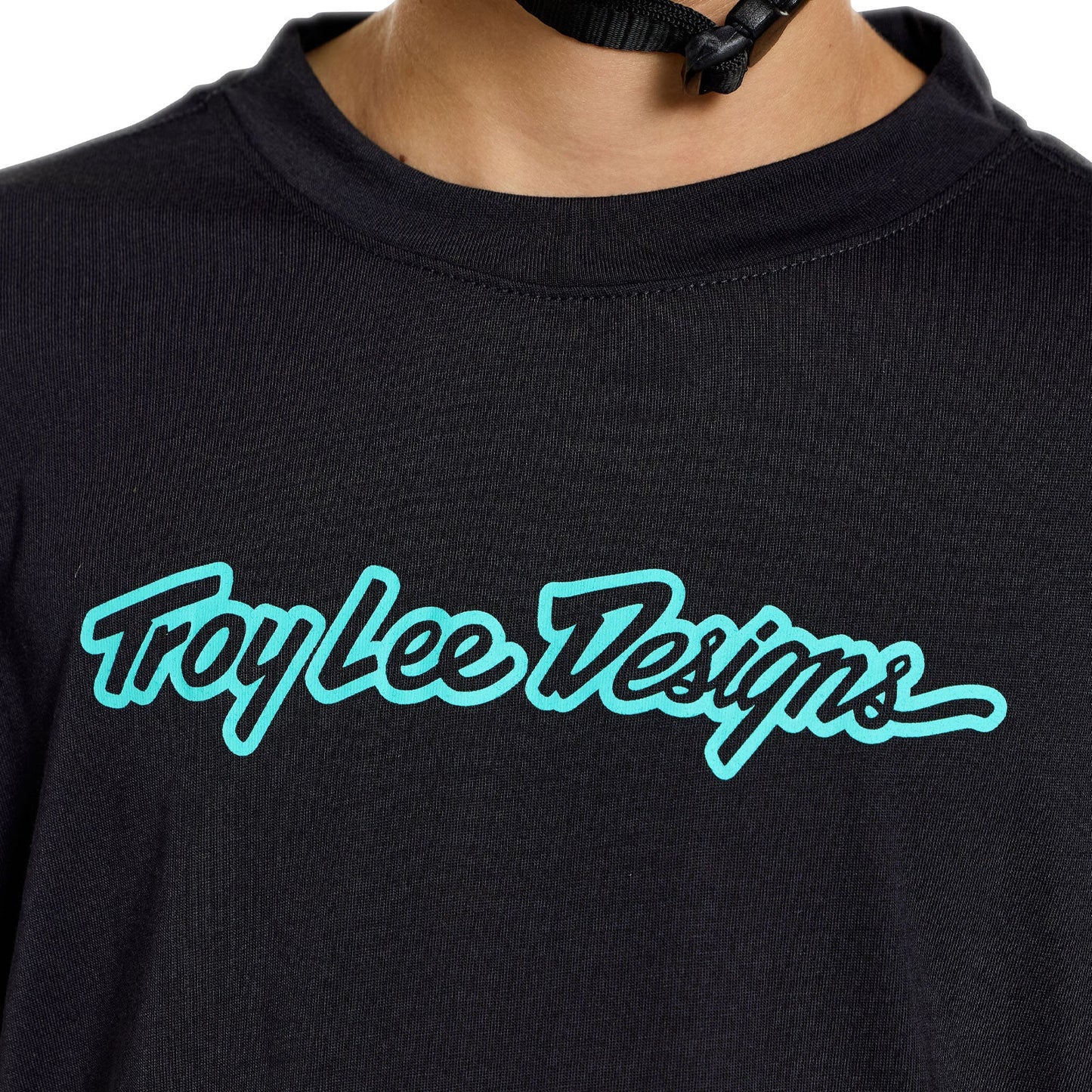 TROY LEE DESIGNS SKYLINE RIDE SIGNATURE Junior Trui met korte mouwen Zwart/Turkoois