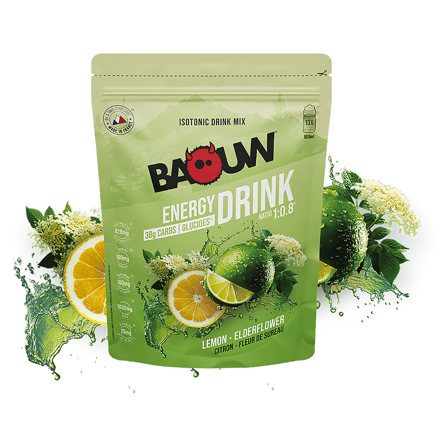 BAOUW ISOTONIC Energiedrank (585g) Citroen Vlierbloesem