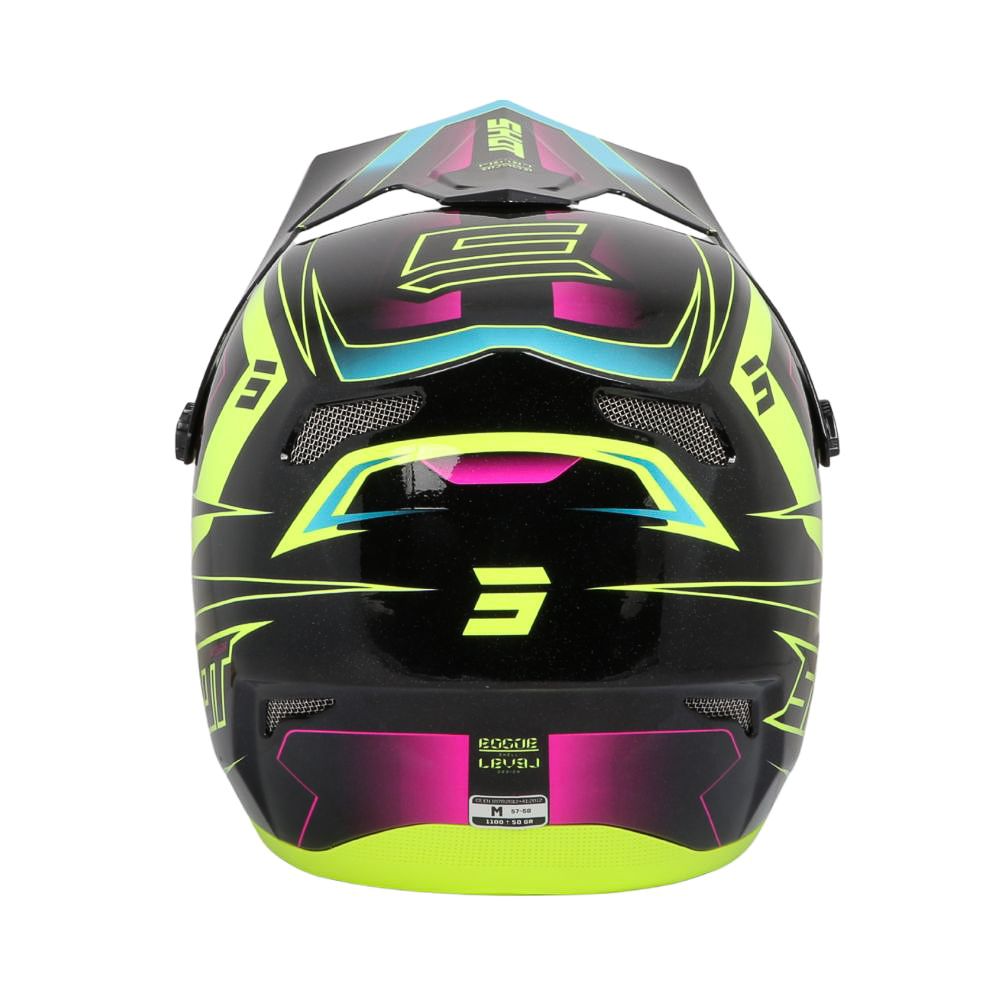 BMX Helm SHOT ROGUE Level Neon Yellow/Pink Pearly