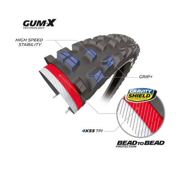 MICHELIN DH34 BIKE PARK Performance Line 29x2.40 Tubeless Ready Starre Band
