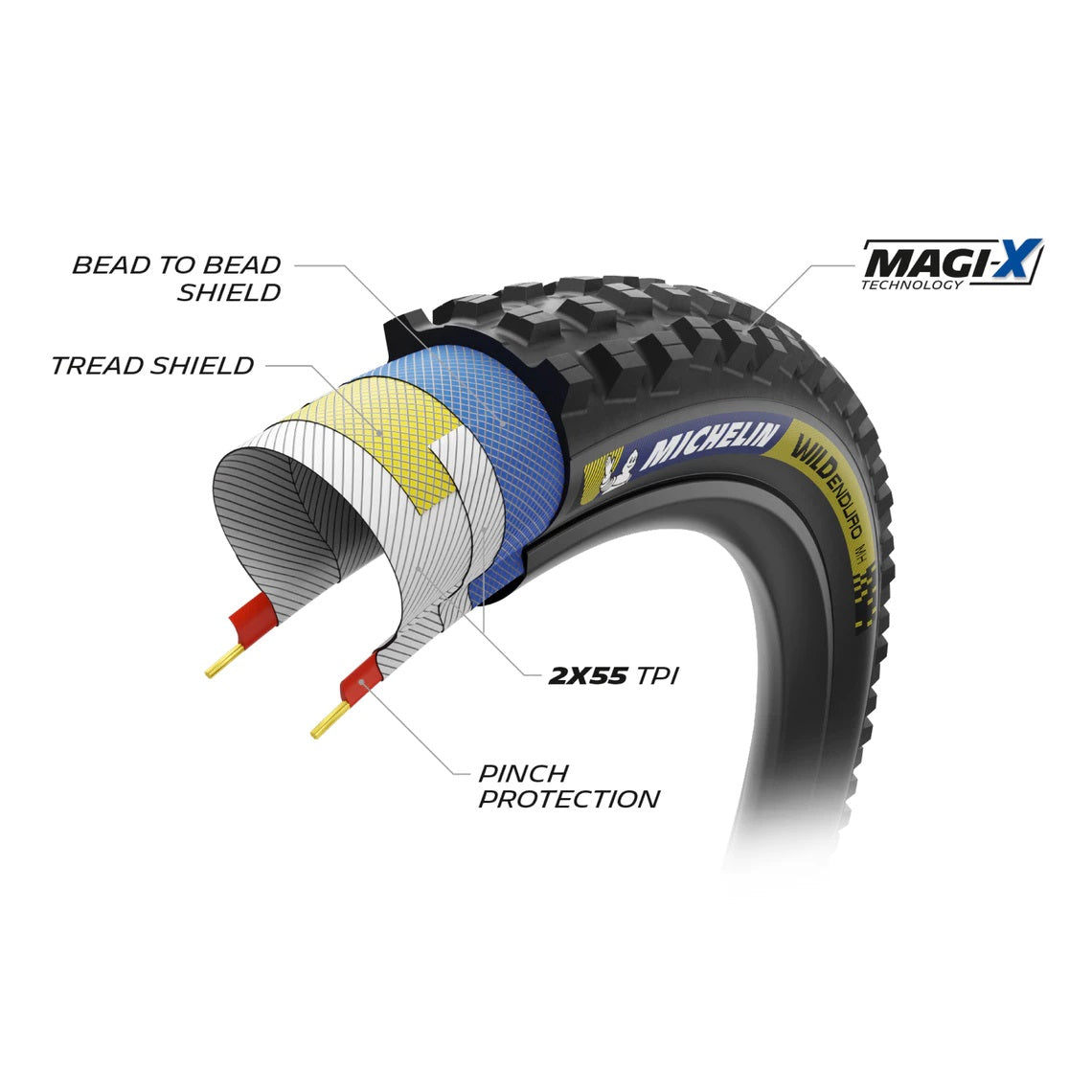MICHELIN WILD ENDURO MH Racing Line Dark 29x2.50 Tubeless Ready Zachte Band