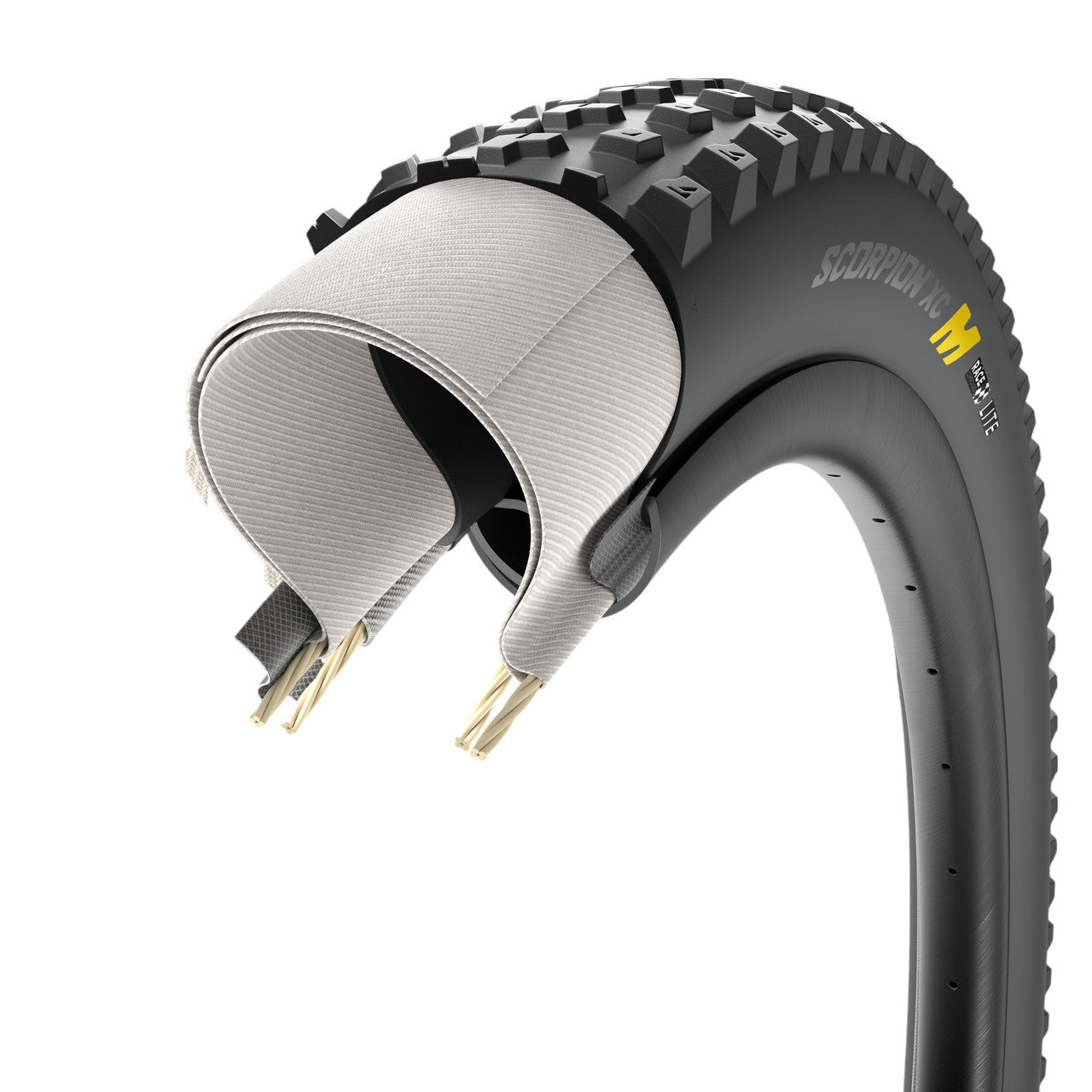 PIRELLI SCORPION RACE XC M 29x2.40 Tubeless Ready Zacht Zilver band