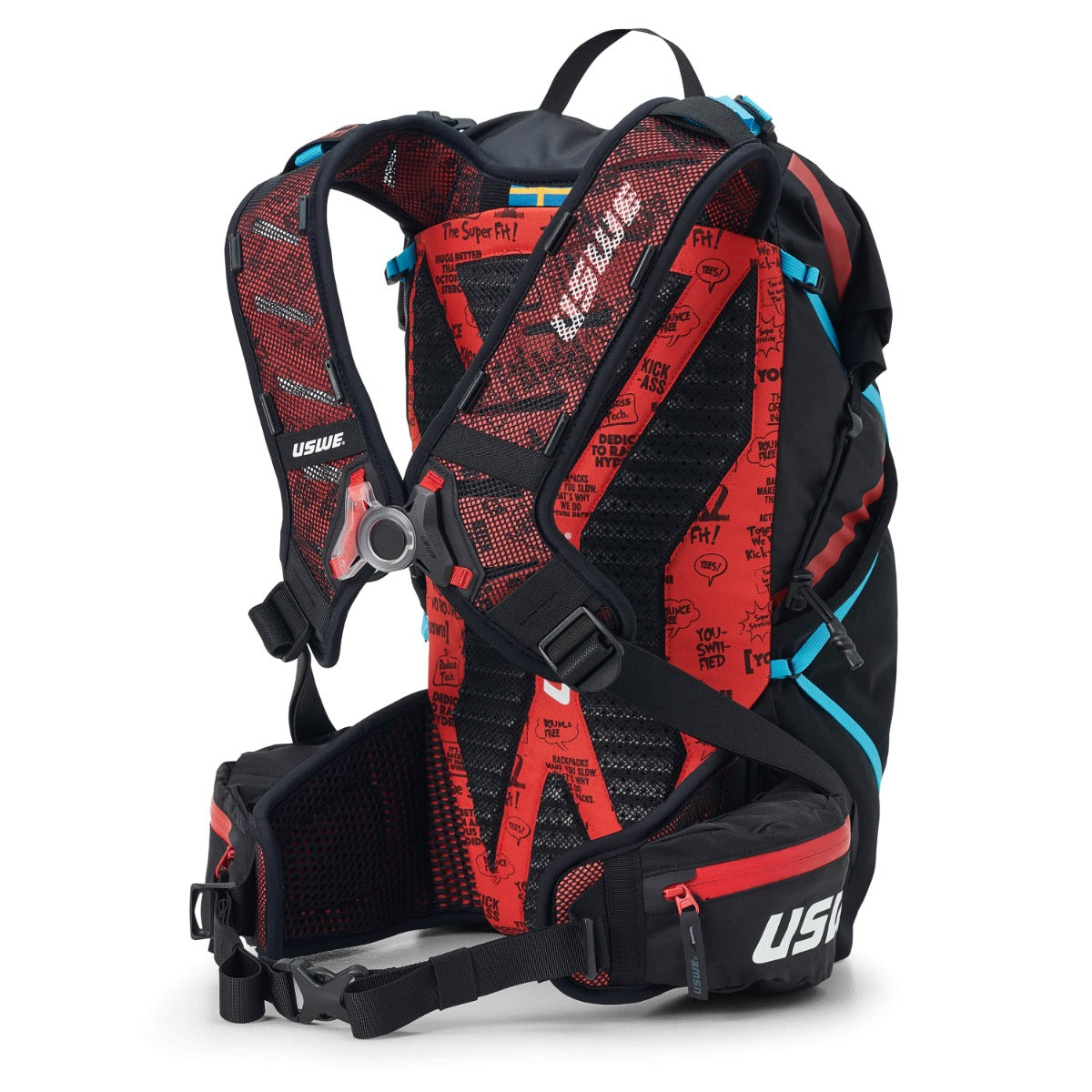 USWE HAJKER 18 L rugzak Zwart/Rood