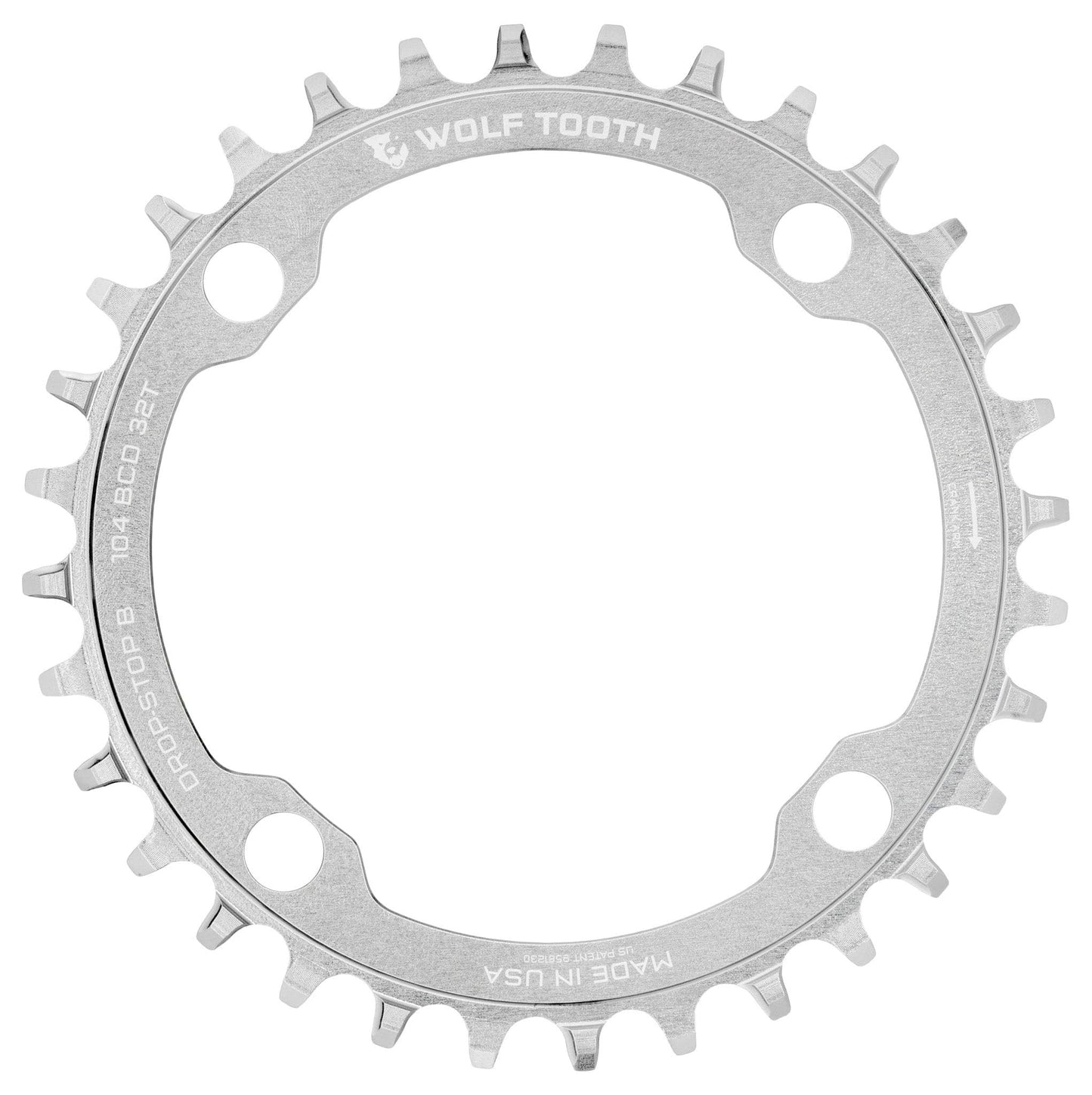 WOLF TOOTH DROP-STOP B 104mm Ruw Zilver Mono Dek