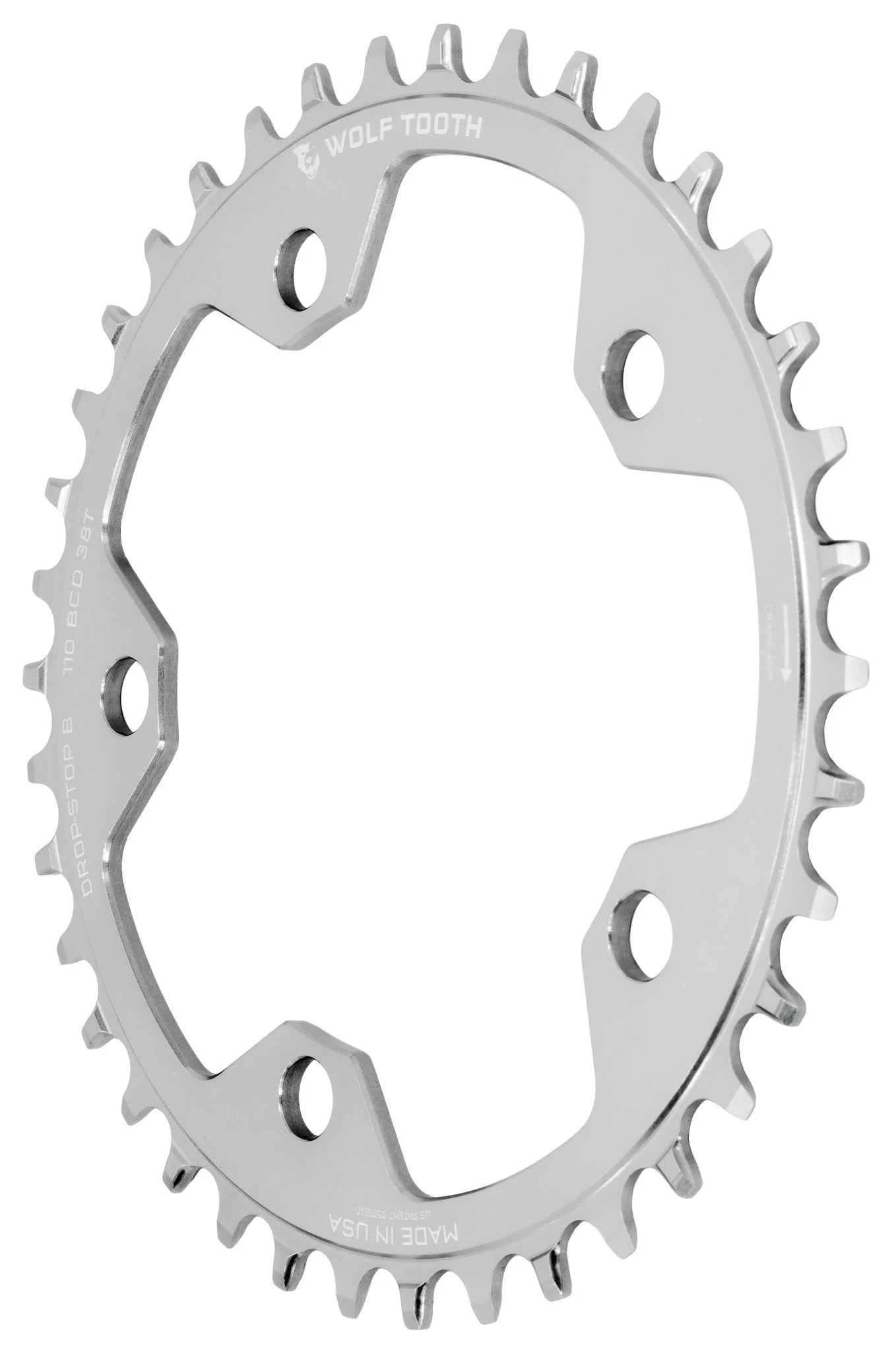 WOLF TOOTH DROP-STOP B GRAVEL/CX 110mm Ruw Zilver Mono Dek