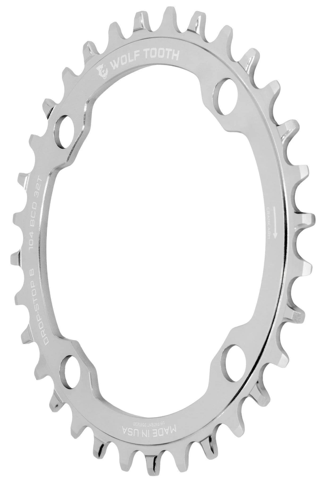 WOLF TOOTH DROP-STOP B 104mm Ruw Zilver Mono Dek