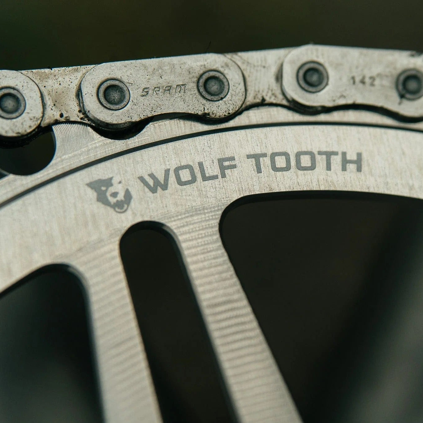 WOLF TOOTH direct monteerbaar SRAM 8-gaats ruw zilver mono kettingblad