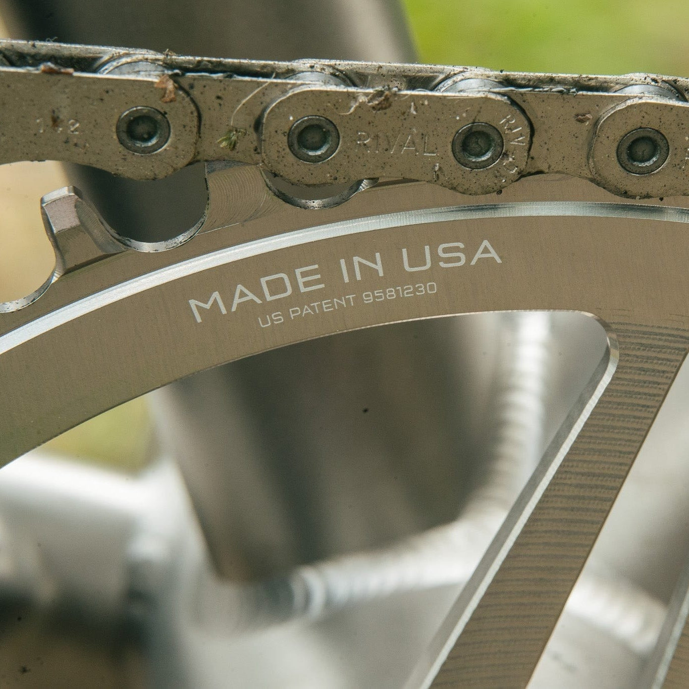 WOLF TOOTH direct monteerbaar SRAM 8-gaats ruw zilver mono kettingblad