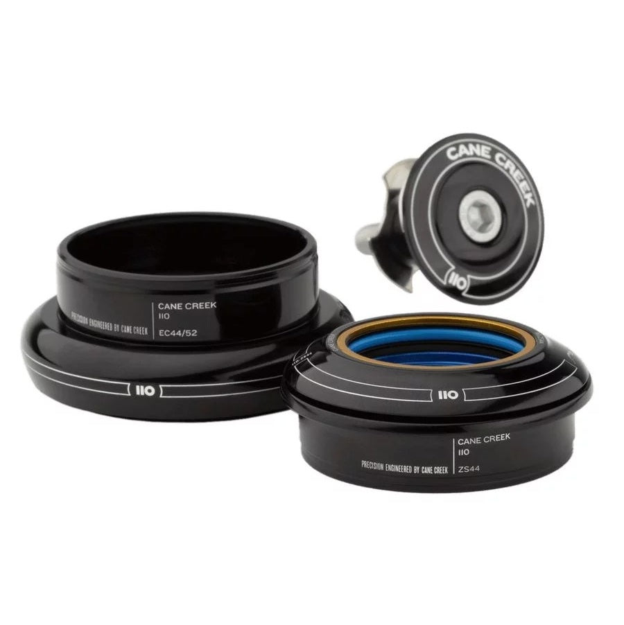 Balhoofd CANE CREEK 110 Tapered , 1 1/8"-1.5", IS41/28.6/H9 | IS52/40, kort 51.1OD, breed, zwart