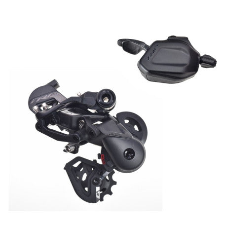 TRP DH7 7V zwarte derailleur- en schakelset