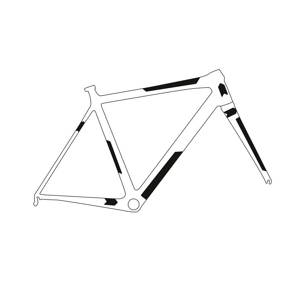 Zelfklevende framebeschermer ALL MOUNTAIN STYLE EXTRA Gravel/ Road Zilver/Transparant
