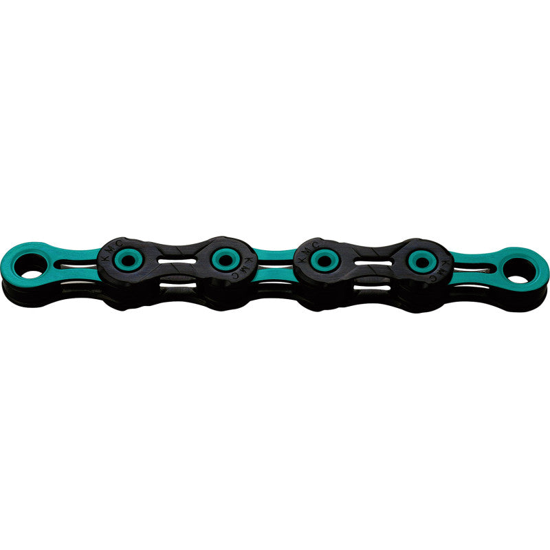 12V KMC DLC12 Zwart/Turkoois Gewaxte Ketting