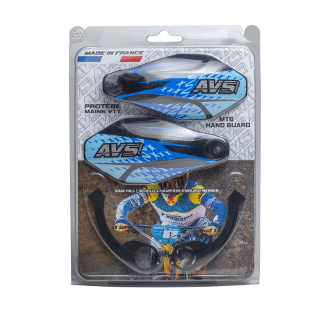 AVS KIT DECO Handbeschermer Alu Tab Zwart/Blauw