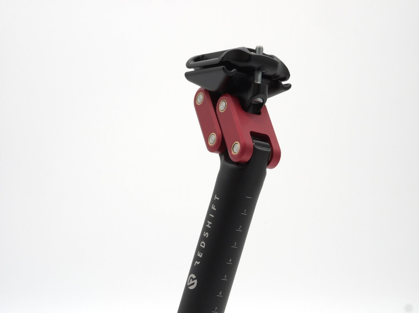 REDSHIFT-zadelpen met twee standen, zwart/rood
