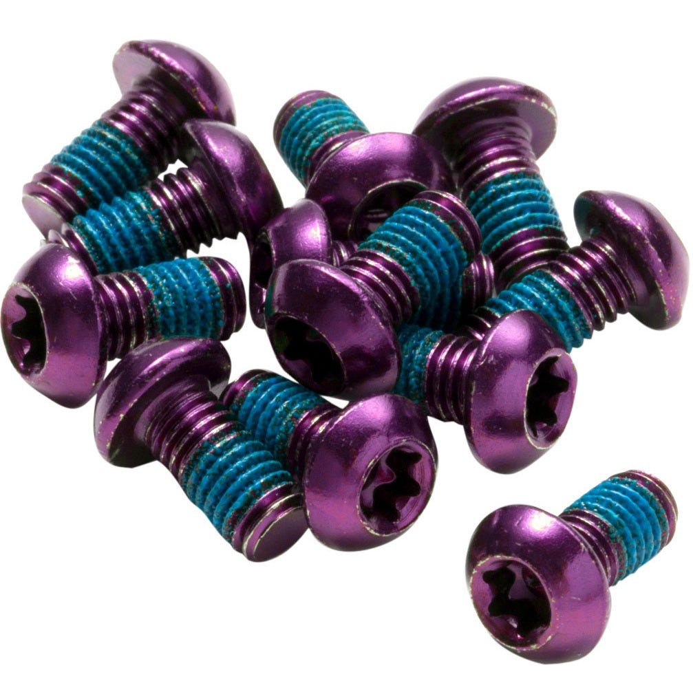 Set van 12 remschijfschroeven van REVERSE COMPONENTS, paars geanodiseerd
