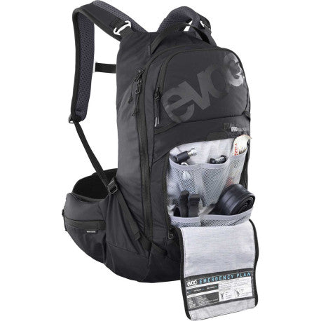 Rugzak met rugpand EVOC Trail PRO BLACKLINE 16 L Zwart