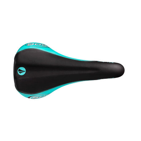 Zadel SDG BEL-AIR RL Rails CrMo Zwart/Turquoise