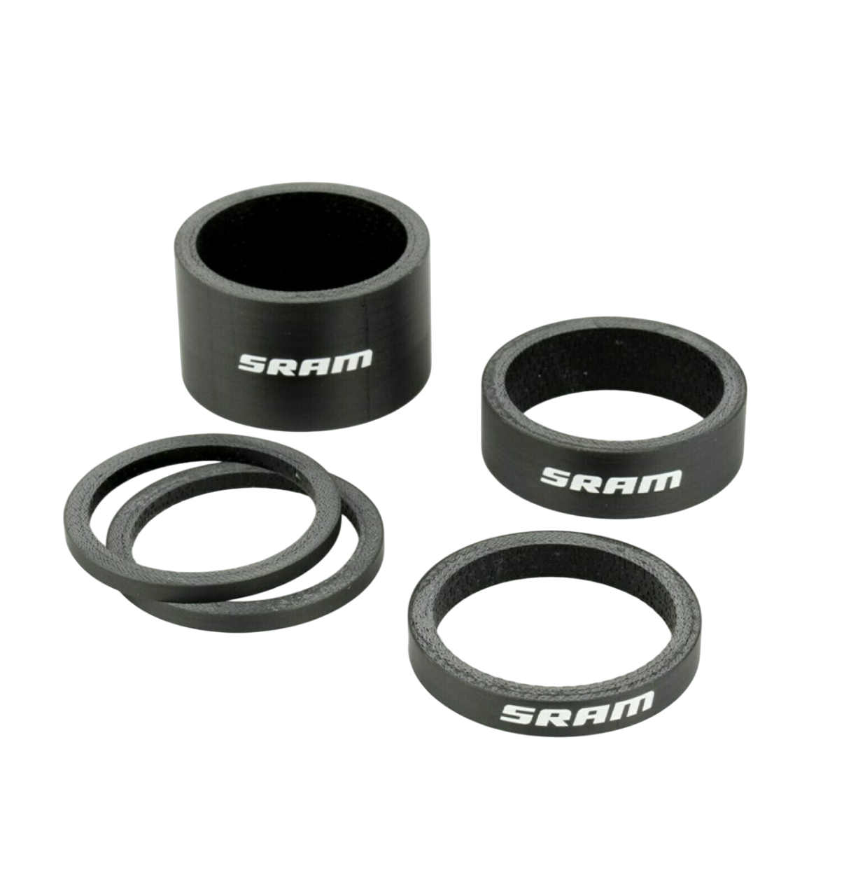 SRAM Carbon Balhoofdset Tussenringen Zwart/Wit