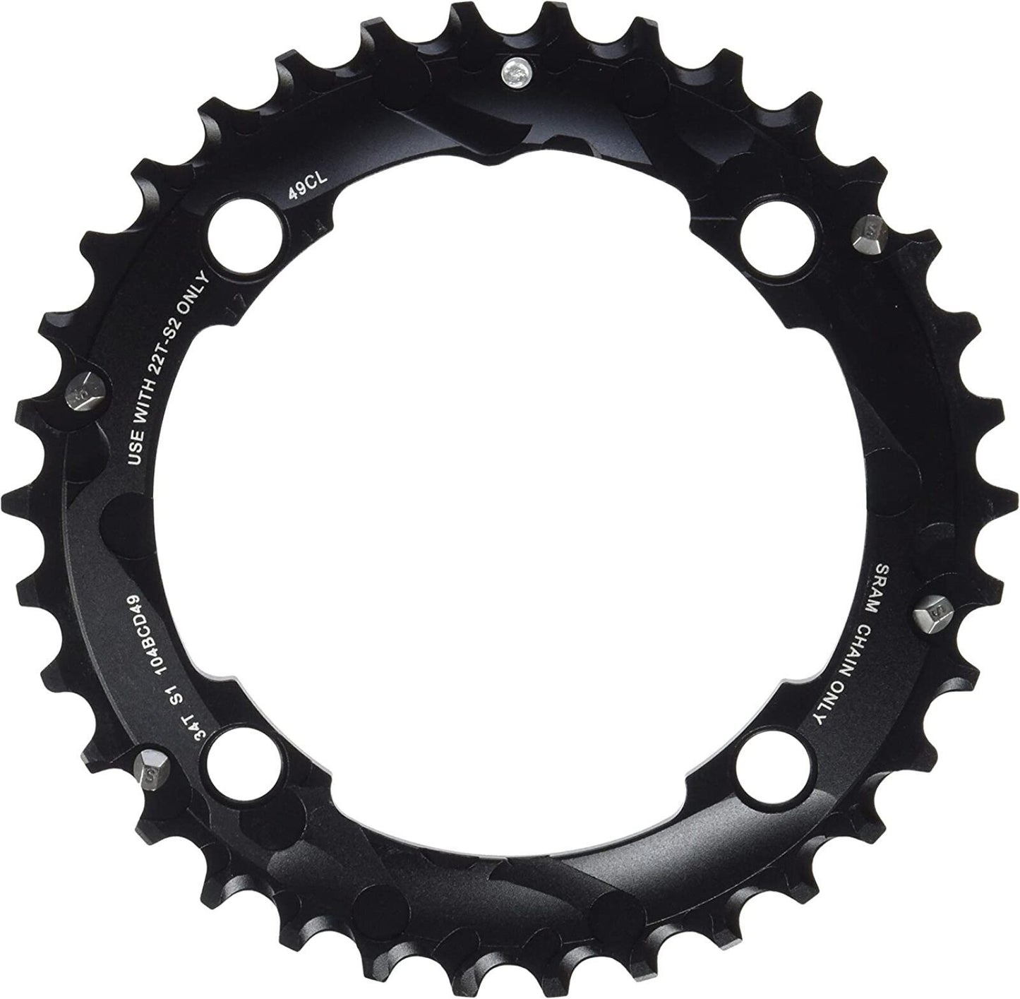SRAM MTB 104BCD 10V 4 Gaats 104mm Extern Kettingblad