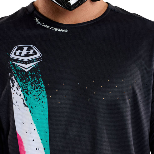TROY LEE DESIGNS SPRINT FULL PULL Lange Mouw Jersey Zwart 2025