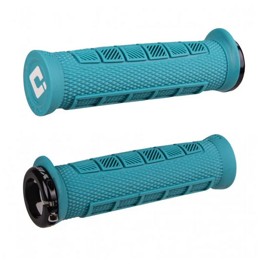 ODI ELITE PRO V2.1 Lock-on 130 mm handvatten Turquoise