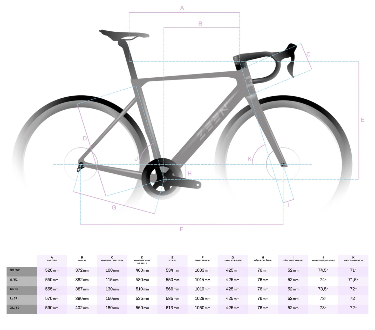 Frameset ZEEN X-RACE Sand