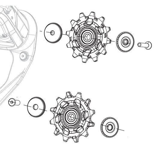 SRAM RED AXS X-Sync 12V keramische derailleur tandwielen