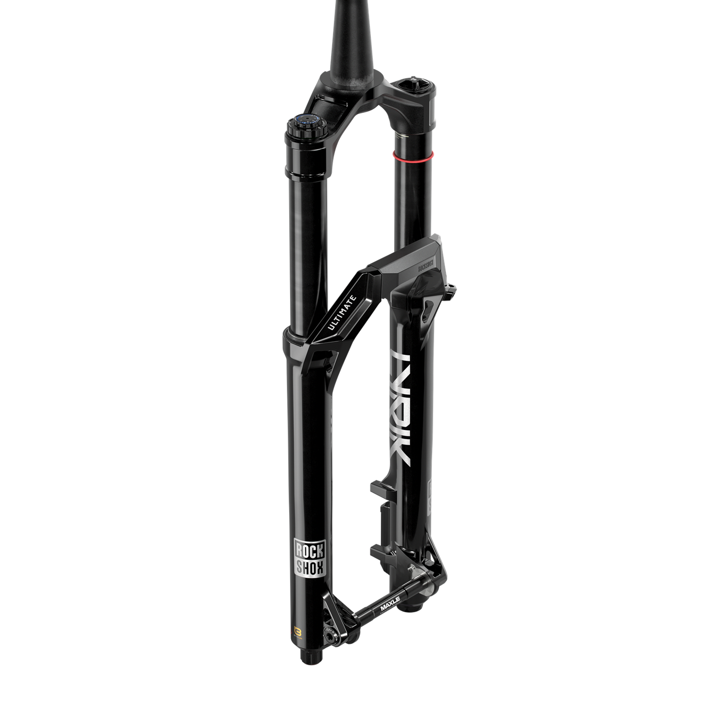 Voorvork Lyrik Ultimate CHARGER 3.2 RC2 - 27,5" Boost™ 15x110 Gloss Black Alum Str Tpr 44offset C5/R55 LinearXL (inclusief Bolt On Spatborden, Stermoer, Maxle Stealth)E1