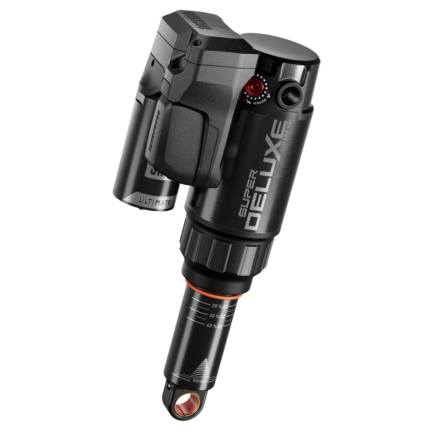 ROCKSHOX SUPER DELUXE ULTIMATE FLIGHT ATTENDANT RC3 HBO LINEAR XL D1 Trunnion schokdemper voor Specialized Enduro 2020+