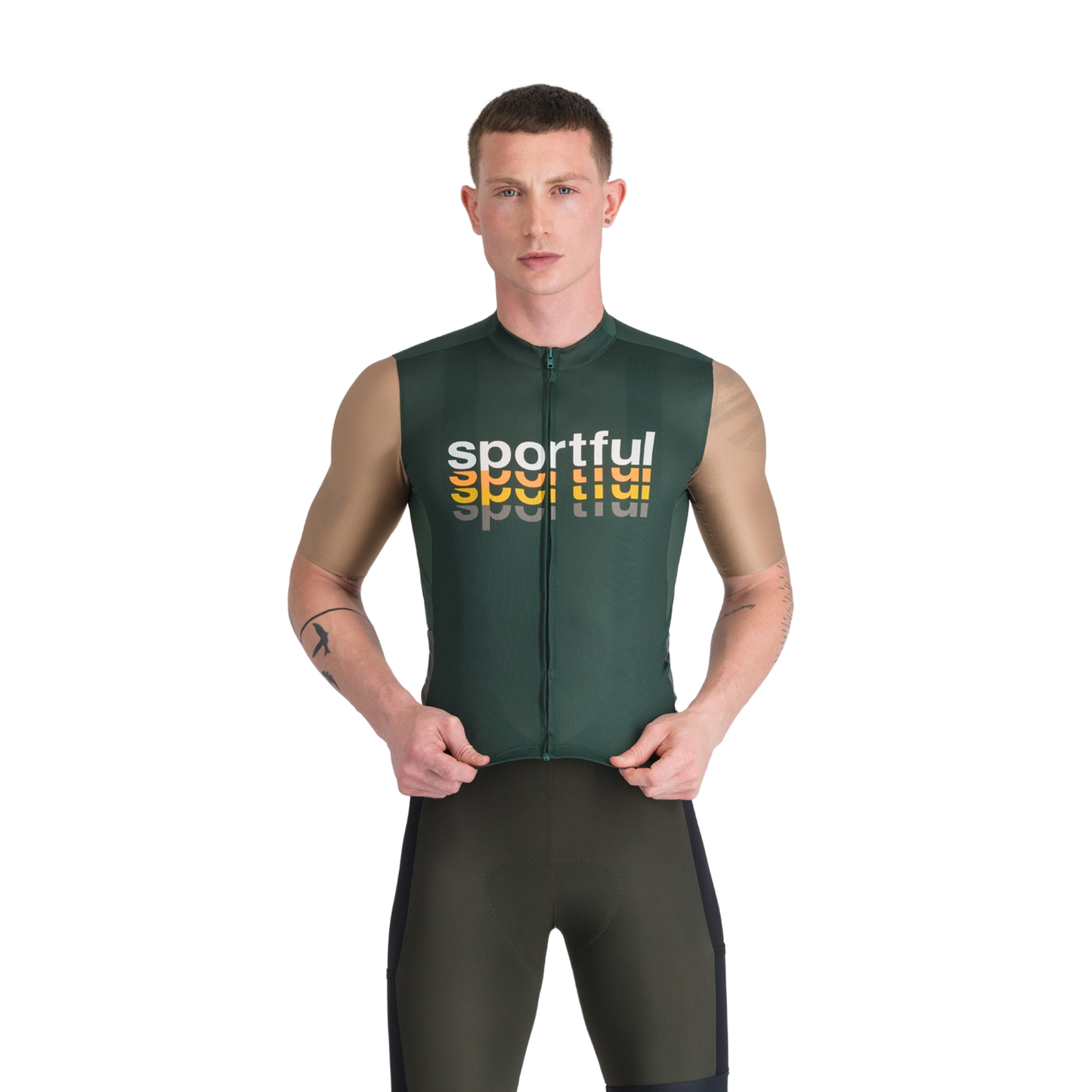 SPORTFUL SUPERGIARA 2 LOGO Korte Mouw Jersey Khaki