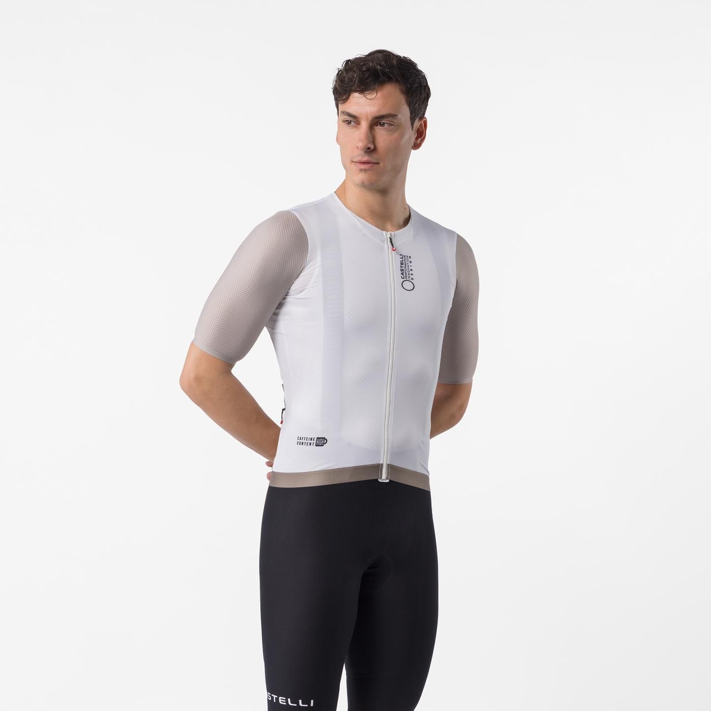CASTELLI CORRETTO Korte Mouw Ivoor/Kleurige Jersey