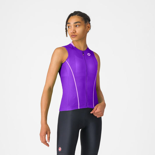CASTELLI ANIMA FLOW Dames mouwloze jersey paars