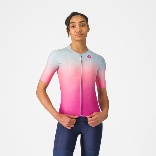 CASTELLI UPF Damestrui Korte Mouw Roze