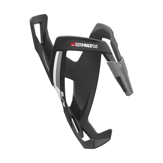 ELITE CUSTOM RACE PLUS bidonhouder Mat Zwart/Wit Grafisch
