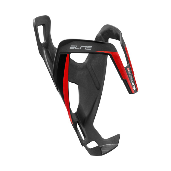 Carbon bidonhouder ELITE VICO Zwart/Rood Grafisch