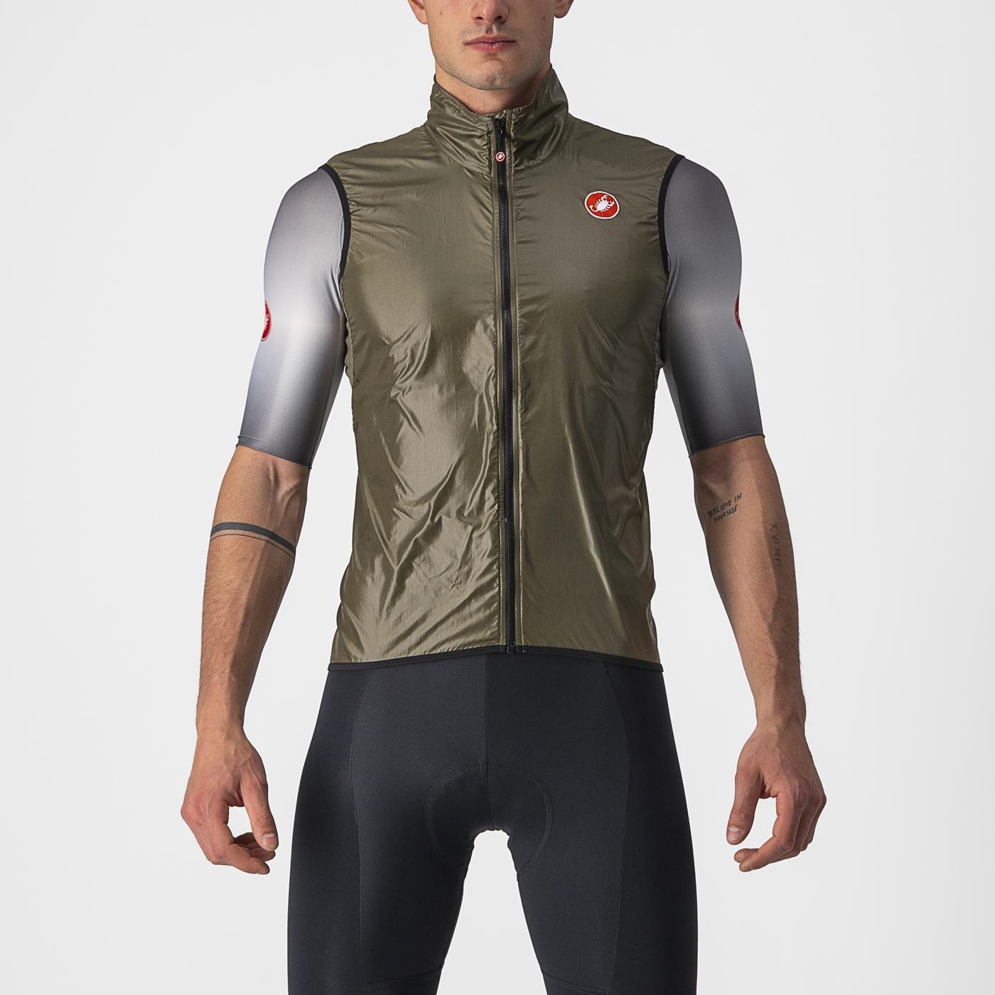 CASTELLI ARIA Mouwloze Jas Bruin