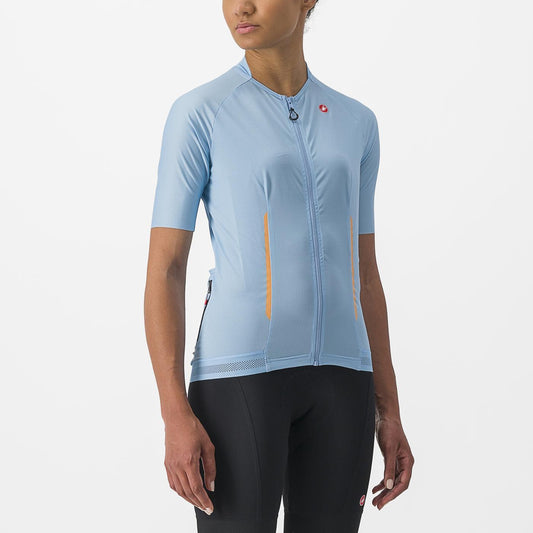 CASTELLI ENDURANCE Damestrui Korte Mouw Blauw/Wit
