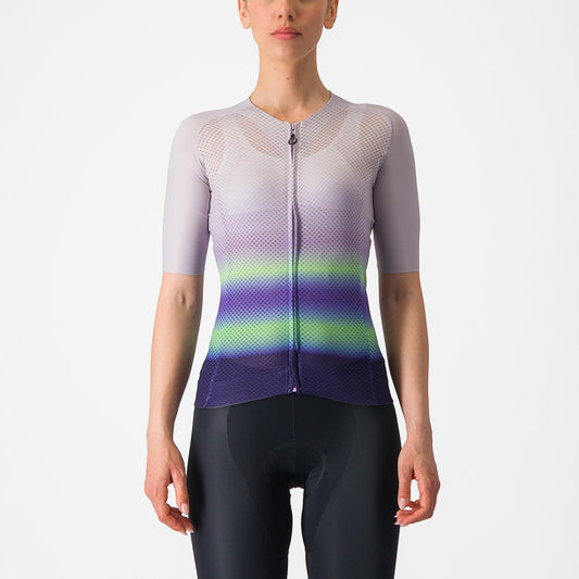 CASTELLI CLIMBER'S 4.0 W Damestrui met korte mouwen paars/groen